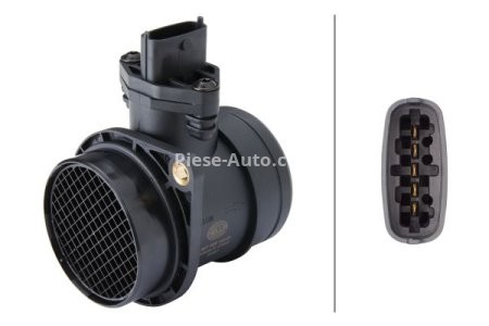 Debitmetru aer HELLA (5 pini, modul) pentru: VOLVO S80 I; ALFA ROMEO 147, 156; FIAT MAREA, MULTIPLA, PALIO, STILO, STRADA; NISSAN TERRANO II 1.9D-2.7D 05.96- 3