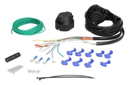 Cablaj sistem cârlig de remorcare (numar pini: 13, tipul cablajului: JAEGER, universal) se potrivește: AUDI 80 B4; BMW 5 (E34); CHEVROLET AVEO / KALOS, LACETTI, NUBIRA; CHRYSLER VOYAGER I 06.87-