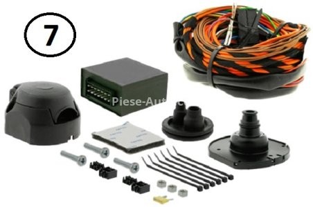 Cablaj sistem cârlig de remorcare (numar pini: 7, dedicat) se potrivește: FORD TOURNEO CUSTOM V362, TRANSIT CUSTOM V362 04.12-