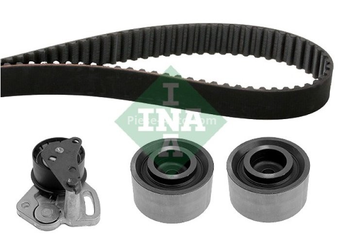 Kit distribuție INA (curea + role) pentru: ALFA ROMEO 147, 156, 166, GT, GTV, SPIDER; LANCIA KAPPA, THESIS 2.5/3.0/3.2 09.94-09.10