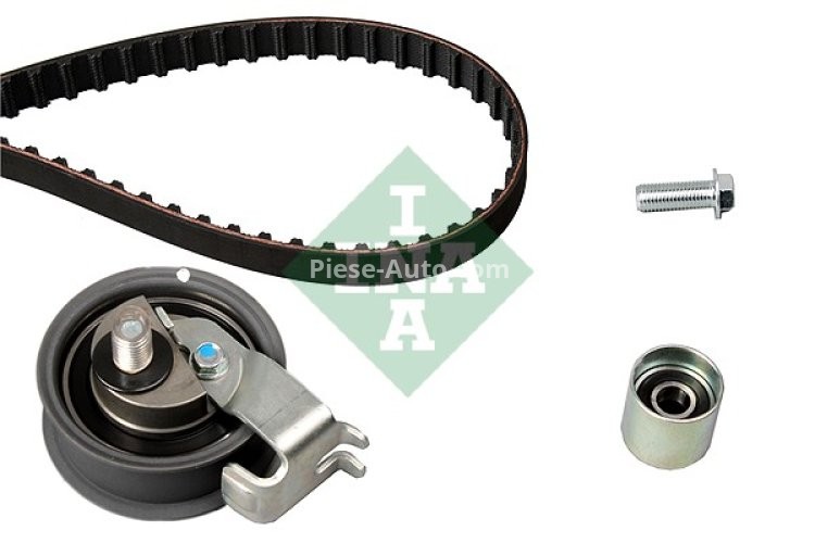 Kit distribuție INA (curea + role) pentru: AUDI A3, A4 B5, A6 C5, TT; SEAT ALHAMBRA, CORDOBA, IBIZA II, LEON, TOLEDO II; SKODA OCTAVIA I; VW BORA, BORA I, GOLF IV, NEW BEETLE 1.8 01.95-12.10