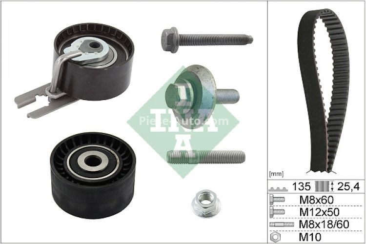 Kit distribuție INA (curea + role) pentru: CITROEN C3 I; SUZUKI LIANA 1.4D 02.02-