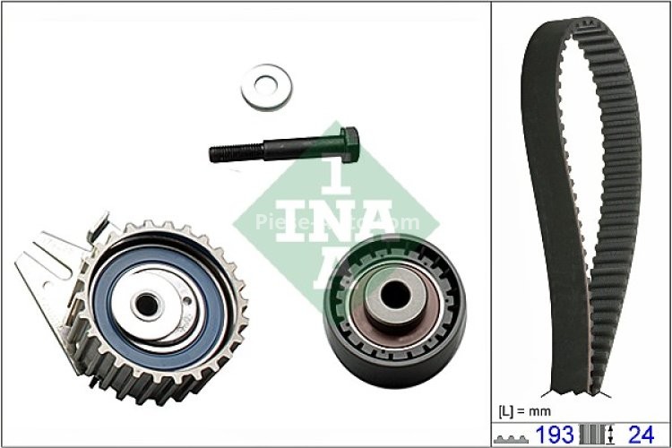 Kit distribuție INA (curea + role) pentru: FIAT BRAVA, BRAVO I, DOBLO, DOBLO/MINIVAN, MAREA, PALIO, PUNTO, PUNTO/HATCHBACK, STRADA 1.9D 03.96-