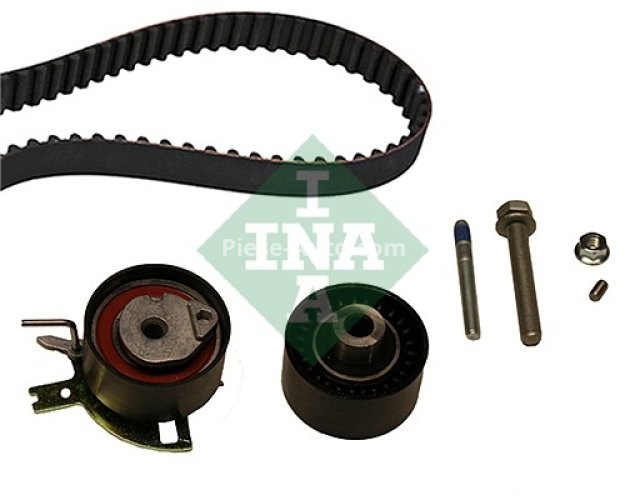 Kit distribuție INA (curea + role) pentru: CITROEN C5 II, C5 III, C6, C8, C-CROSSER, C-CROSSER ENTERPRISE; FIAT ULYSSE; FORD GALAXY II, MONDEO IV, S-MAX; JAGUAR XF I 2.2D 03.06-