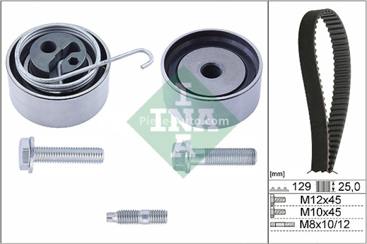 Kit distribuție INA (curea + role) pentru: HONDA CIVIC VII; OPEL ASTRA G, ASTRA G CLASSIC, ASTRA G/KOMBI, ASTRA H, ASTRA H GTC, ASTRA H/KOMBI, ASTRA J 1.7D 01.02-10.15