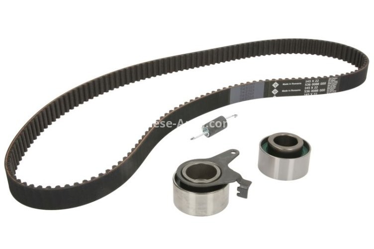 Kit distribuție INA (curea + role) pentru: KIA SHUMA, SHUMA I; MAZDA 323 C IV, 323 C V, 323 F IV, 323 F V, 323 III, 323 S IV, 323 S V, MX-3, MX-5 I, MX-5 II, XEDOS 6 1.5/1.6/1.8 10.85-10.05