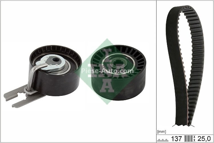 Kit distribuție INA (curea + role) pentru: MAZDA 2, 3 1.6D 06.04-06.15