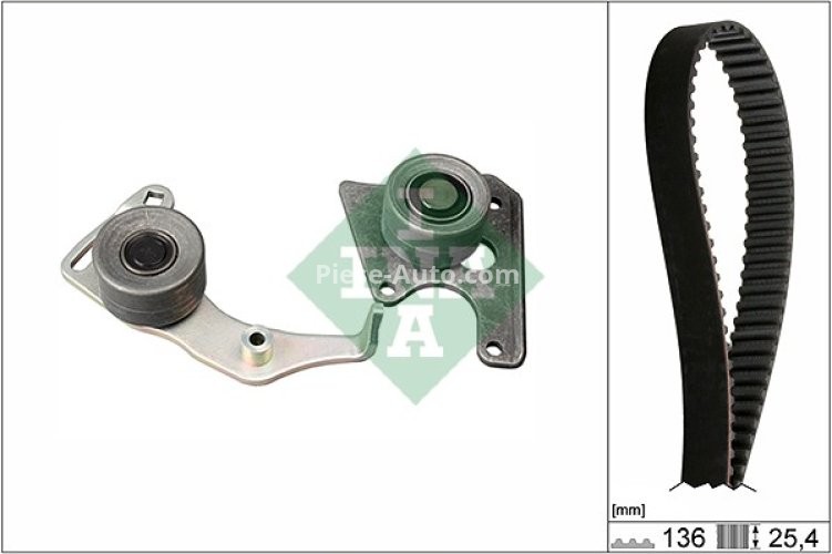 Kit distribuție INA (curea + role) pentru: CITROEN BERLINGO, BERLINGO/MINIVAN, C15, C15/MINIVAN, EVASION, JUMPER I, JUMPY I, XANTIA, XSARA, XSARA/HATCHBACK, ZX 1.7D/1.8D/1.9D 04.85-12.06