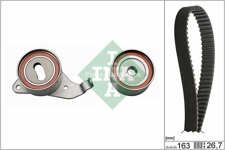 Kit distribuție INA (curea + role) pentru: TOYOTA AVENSIS, CALDINA, CAMRY, CARINA E VI, CARINA V, CORONA, GAIA, HARRIER, NADIA, PICNIC, RAV 4 I, SCEPTER, TOWN ACE 1.8/2.0/2.2 11.86-08.03