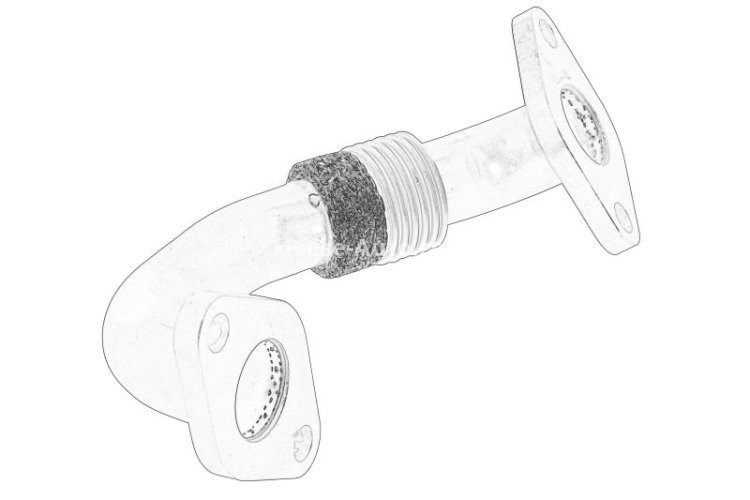 Conductă EGR - recirculare gaze eșapament pentru: SEAT ALHAMBRA; VW SHARAN 2.0D 11.05-03.10