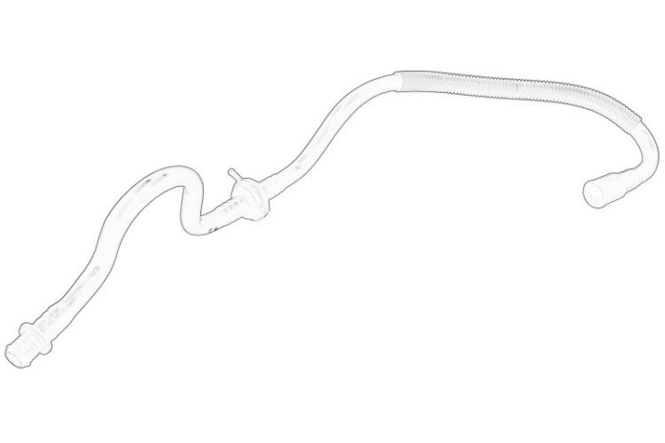 Furtun vacuum ( cu supapa)  ,pentru: VW CALIFORNIA T5 CAMPER, MULTIVAN T5, TRANSPORTER T5 2.5D 04.03-11.09