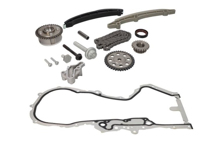 Kit lanț distribuție HEPU (lanț + elmente) pentru: AUDI A1, A3; SEAT ALTEA, ALTEA XL, LEON, TOLEDO III, TOLEDO IV; SKODA OCTAVIA II, RAPID, SUPERB II, YETI; VW EOS, GOLF PLUS V, GOLF V, GOLF VI 1.4 05.07-