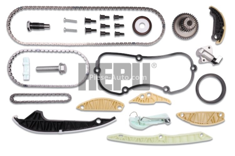 Kit lanț distribuție HEPU (lanț + pinioane) pentru: AUDI A3, A4 B8, A5, TT; SEAT ALHAMBRA, ALTEA, ALTEA XL, EXEO, EXEO ST, LEON, TOLEDO III; SKODA OCTAVIA II, SUPERB II, YETI; VW BEETLE, CC B7, EOS 1.8/2.0 09.04-