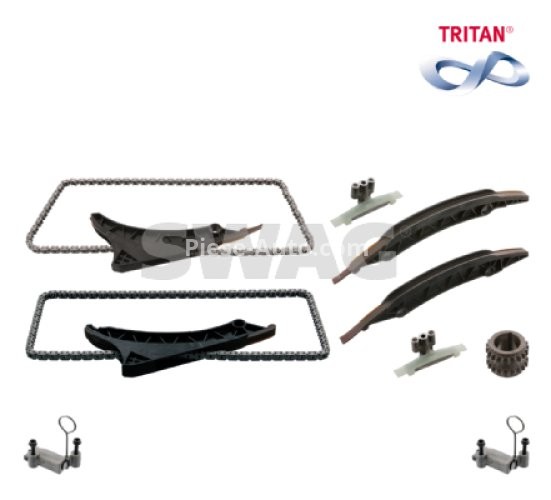Kit lanț distribuție SWAG (lanț + pinioane) pentru: BMW 5 (F10), 5 (F11), 5 (G30, F90), 5 GRAN TURISMO (F07), 6 (F12), 6 (F13), 6 GRAN COUPE (F06), 7 (F01, F02, F03, F04), 7 (G11, G12), 7 (G70) 4.0/4.4/4.4H 09.11-