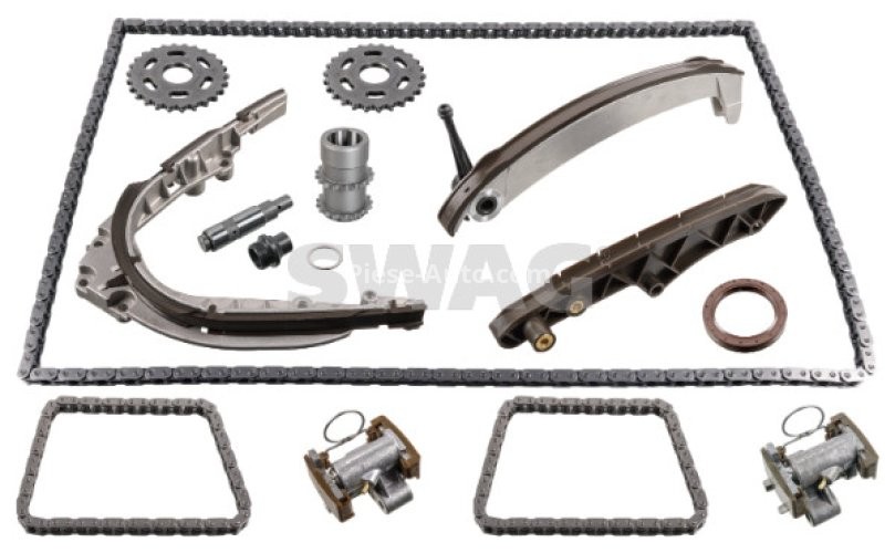 Kit lanț distribuție SWAG (lanț + pinioane) pentru: BMW 5 (E39), 7 (E38), 8 (E31), X5 (E53) 3.5/4.4/4.6 02.96-12.03