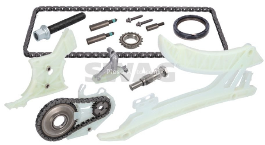 Kit lanț distribuție SWAG (lanț + pinioane) pentru: BMW 1 (F20), 1 (F21), 2 (F22, F87), 3 (F30, F80), 3 (F31), 3 GRAN TURISMO (F34), 4 (F32, F82), 4 (F33, F83), 4 GRAN COUPE (F36), 5 (F10) 1.6/2.0/2.0ALK 10.10-