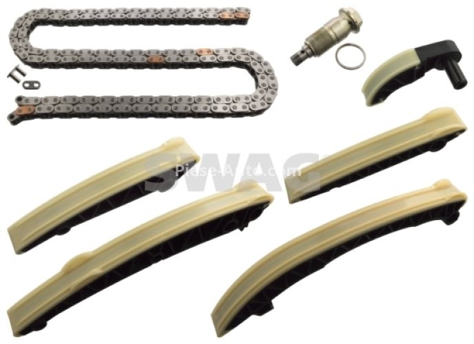 Kit lanț distribuție SWAG (lanț + elemente) pentru: MERCEDES GL (X166), GLC (C253), GLC (X253), GLE (C292), GLE (W166), GLS (X166), M (W166), S (W222, V222, X222), SPRINTER 3,5-T (B906) 3.0D 06.06-