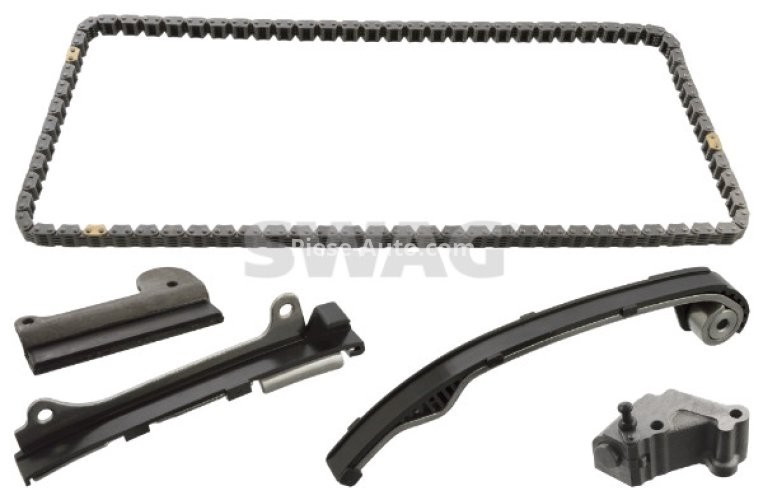 Kit lanț distribuție SWAG (lanț + elemente) pentru: NISSAN ALMERA II, ALMERA TINO, PRIMERA 1.5/1.6/1.8 08.99-10.08