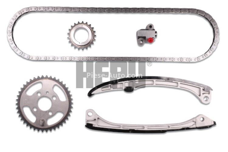 Kit lanț distribuție HEPU (lanț + pinioane) pentru: TOYOTA AURIS, AVENSIS, COROLLA, COROLLA VERSO, RAV 4 III, RAV 4 IV, VERSO 2.0D/2.2D 07.05-