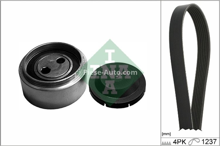 Set curea transmisie INA - cu role , întinzător - pentru: AUDI A4 B5, A6 C5, A8 D2, ALLROAD C5; SKODA SUPERB I; VW PASSAT B5, PASSAT B5.5 2.5D 01.97-03.08