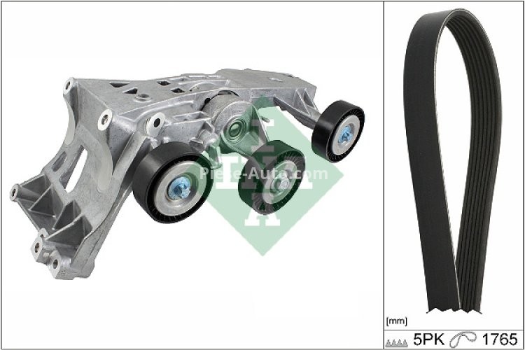 Set curea transmisie INA - cu role , întinzător - pentru: MERCEDES A (W169), B SPORTS TOURER (W245) 1.5-2.0CNG 09.04-06.12