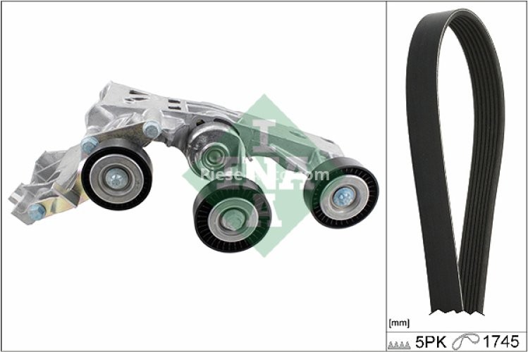 Set curea transmisie INA - cu role , întinzător - pentru: MERCEDES A (W169), B SPORTS TOURER (W245) 2.0D 09.04-06.12