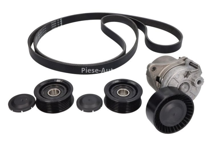 Set curea transmisie INA - cu role , întinzător - pentru: MERCEDES C (CL203), C T-MODEL (S203), C T-MODEL (S204), C (W203), C (W204), CLC (CL203), CLK (C209), E T-MODEL (S211), E (W211), S (W220) 2.0D-3.2D 08.99-