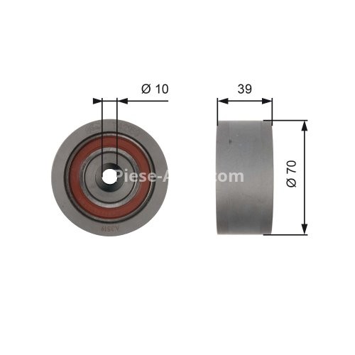 Rola ghidare curea distributie pentru : AUDI A4 B5, A4 B6, A4 B7, A6 C5, A8 D2, ALLROAD C5; SKODA SUPERB I; VW PASSAT B5, PASSAT B5.5 2.5D 01.97-03.08
