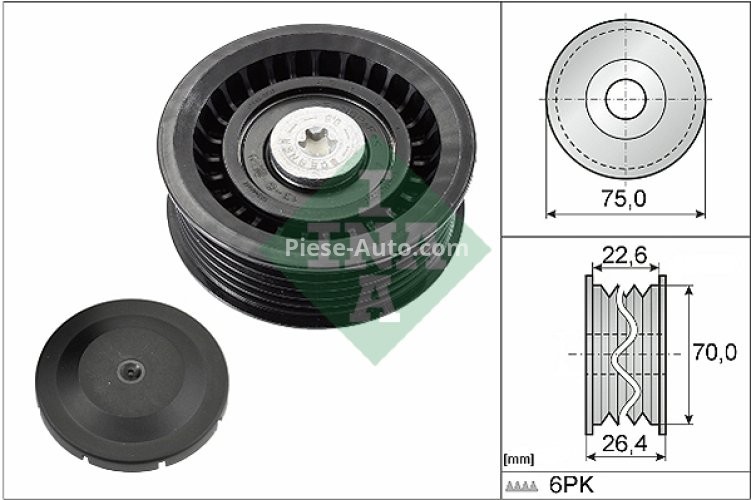 Rolă ghidare curea accesorii INA pentru : BMW Z4 2.2i-3.0i-02.03