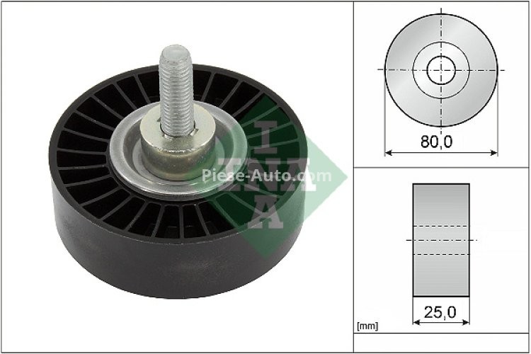 Rolă ghidare curea accesorii INA pentru : JAGUAR E-PACE, F-PACE, XE, XF II, XF SPORTBRAKE; LAND ROVER DISCOVERY SPORT, DISCOVERY V, RANGE ROVER EVOQUE, RANGE ROVER SPORT II, RANGE ROVER VELAR 2.0/2.0D 12.14-