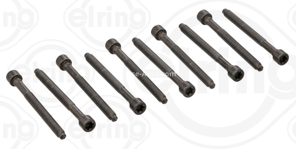Set șuruburi / prezoane chiulasă - ELRING - pentru:  AUDI A1, A3, A4, A5, A6, A8, Q3, Q5, TT; SEAT ALHAMBRA, LEON, TOLEDO III; SKODA OCTAVIA, SUPERB; VW GOLF V, VI; VW PASSAT, MULTIVAN V, TRANSPORTER V 1.8/2.0 09.04-