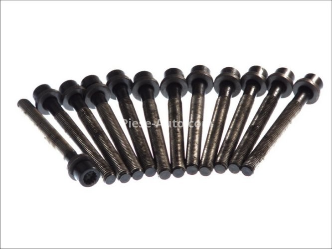 Set șuruburi / prezoane chiulasă - ELRING - pentru:  AUDI A3, A4, A6; FORD GALAXY; SEAT ALHAMBRA, CORDOBA, IBIZA II, TOLEDO I; VOLVO S70, S80; VW CADDY II, CORRADO, GOLF III, IV, PASSAT, POLO 1.3D-2.9 02.77-08.07