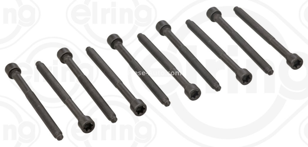 Set șuruburi / prezoane chiulasă - ELRING - pentru:  AUDI A3, A4; SEAT ALTEA, LEON, TOLEDO III; SKODA OCTAVIA; VW EOS, GOLF V, JETTA III, PASSAT, TOURAN 2.0 07.02-