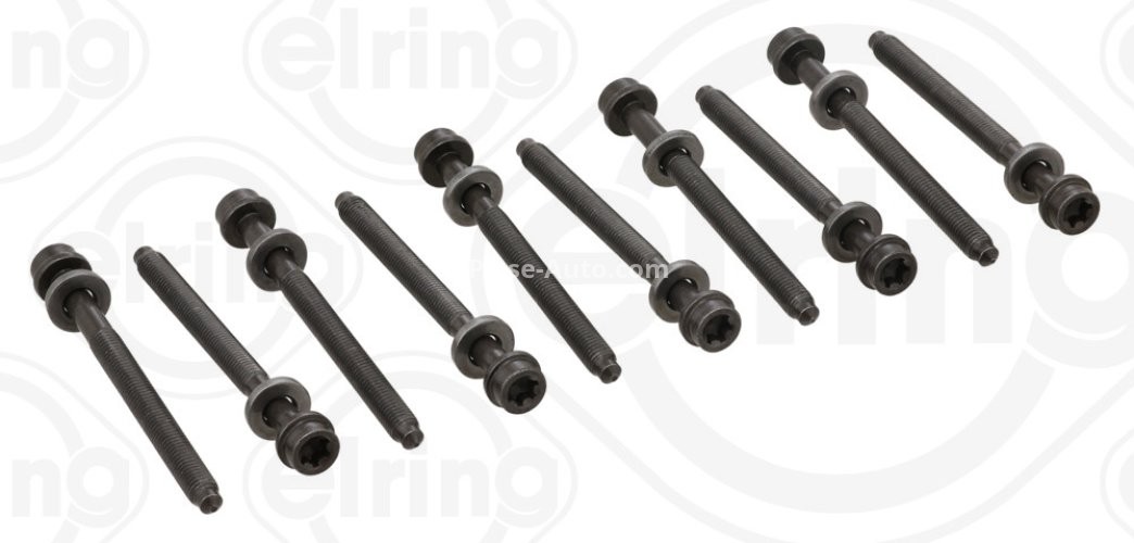 Set șuruburi / prezoane chiulasă - ELRING - pentru:  AUDI A3, A4; SEAT CORDOBA, IBIZA, LEON, TOLEDO; SKODA FABIA, OCTAVIA, SUPERB; VW GOLF IV, V, VI, JETTA, PASSAT 1.6/2.0 11.94-