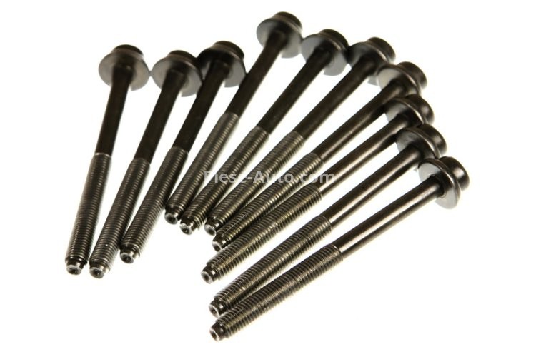 Set șuruburi / prezoane chiulasă - ELRING - pentru:  AUDI A1, A3; SEAT ALHAMBRA, ALTEA, IBIZA V, LEON; SKODA FABIA, OCTAVIA, YETI; VW GOLF V, VI, JETTA III, IV, PASSAT 1.4 11.05-