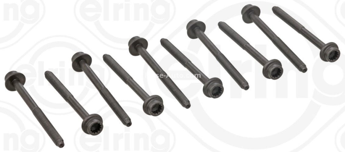 Set șuruburi / prezoane chiulasă - ELRING - pentru:  AUDI A1, A3; SEAT ALHAMBRA, ALTEA, IBIZA V, LEON; SKODA FABIA, OCTAVIA, YETI; VW GOLF V, VI, JETTA III, IV, PASSAT 1.4 11.05-