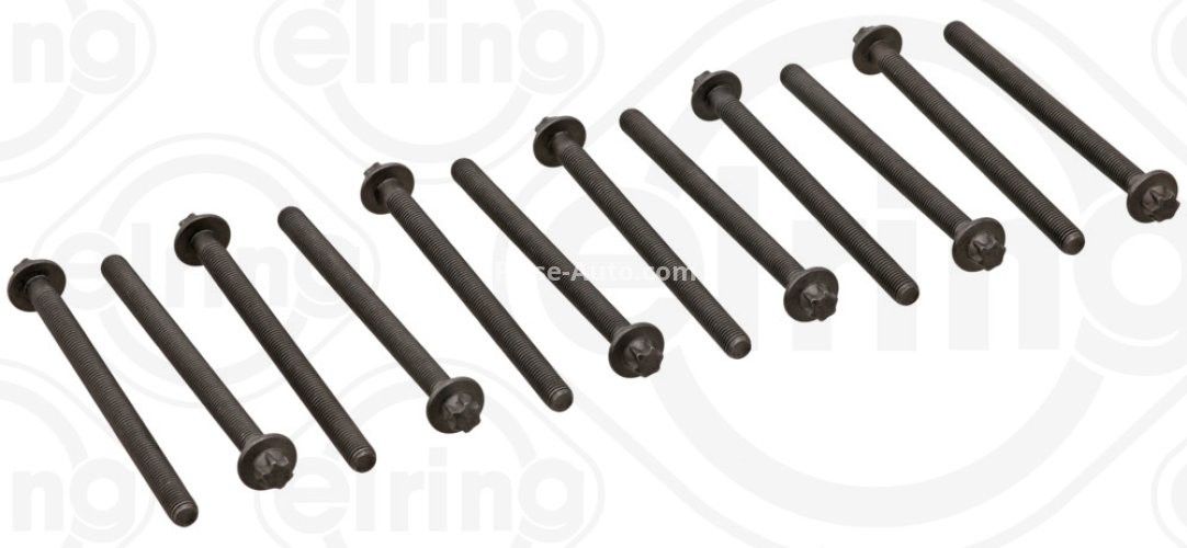 Set șuruburi / prezoane chiulasă - ELRING - pentru:  CHEROLET AVEO, CRUZE, ORLANDO, TRAX; OPEL ADAM, AMPERA, ASTRA, CASCADA, CORSA, INSIGNIA, MERIVA, MOKKA, ZAFIRA 1.2/1.4i 04.08-