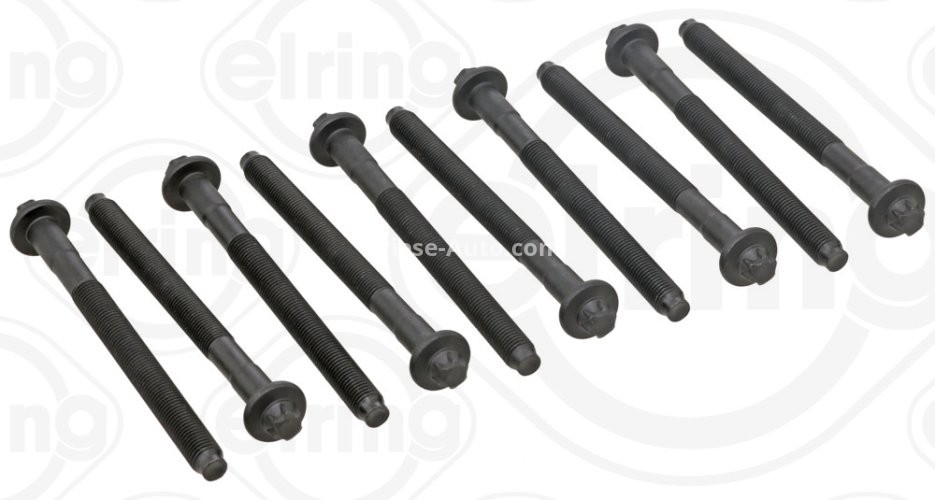 Set șuruburi / prezoane chiulasă - ELRING -  pentru: CITROEN EVASION, JUMPER I, JUMPY I, XANTIA, XSARA, XSARA/HATCHBACK, ZX; FIAT DUCATO, SCUDO, ULYSSE; PEUGEOT 306, 405 II, 406, 806, BOXER, EXPERT 1.9D 06.92-12.06