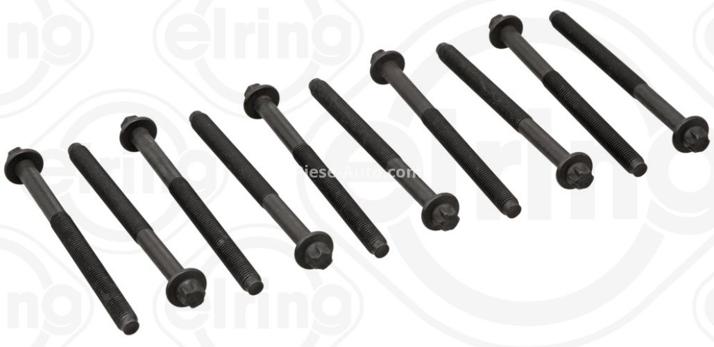 Set șuruburi / prezoane chiulasă - ELRING - pentru:  CITROEN C4 I, C5 I, II, III, C8, EVASION, JUMPY, XSARA; FIAT SCUDO, ULYSSE; LANCIA PHEDRA, ZETA; PEUGEOT 206, 307, 308, 406, 407, 607, 806, 807, EXPERT 1.8/2.0 01.99-