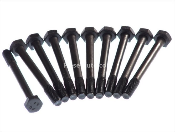 Set șuruburi / prezoane chiulasă - ELRING - pentru:  DACIA NOVA; RENAULT CLIO I, FUEGO, RAPID, RODEO, TWINGO I, 4, 5, 8, 9, 10, 11, 12, 18, 19 I, II, 21, TRAFIC; VOLVO 66, 340-360 1.0-1.4 08.70-09.98