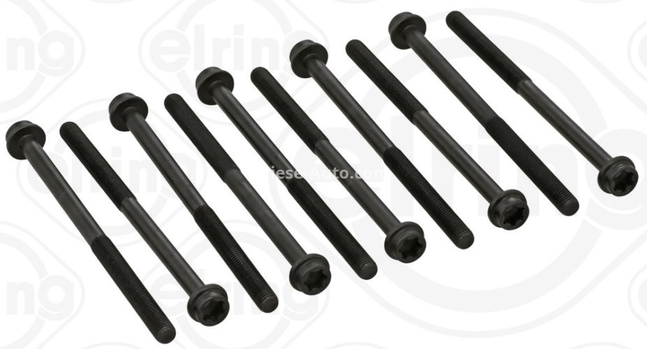 Set șuruburi / prezoane chiulasă - ELRING -  pentru: JAGUAR F-PACE, F-TYPE, XE, XF I, XF SPORTBRAKE, XJ, XK II; LAND ROVER DEFENDER, DISCOVERY IV, RANGE ROVER III, RANGE ROVER IV, RANGE ROVER SPORT I 5.0/5.0H 01.09-