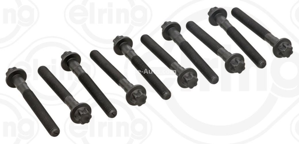 Set șuruburi / prezoane chiulasă - ELRING - pentru:  MERCEDES C (W202, W203), CLC (CL 203), CLK (C209), E (W210, W211), VIANO (W639), SPRINTER 2.1/2.2 09.97-