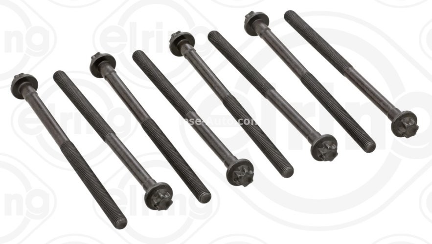 Set șuruburi / prezoane chiulasă - ELRING - pentru:  MERCEDES CLK (C209), CLS (C218), C (W203, W204), E (W211), G (W461), M (W164), SPRINTER 3.0D 01.05-