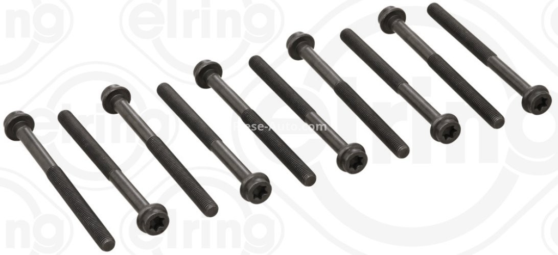 Set șuruburi / prezoane chiulasă - ELRING - pentru:  MERCEDES C (W202), CLK (C208), CLS (C219), E (W210, W211), G (W463), M (W163), R (W251, V251), S (W220), SL (R129), SLK (R171) 4.3/5.0/5.4 06.97-