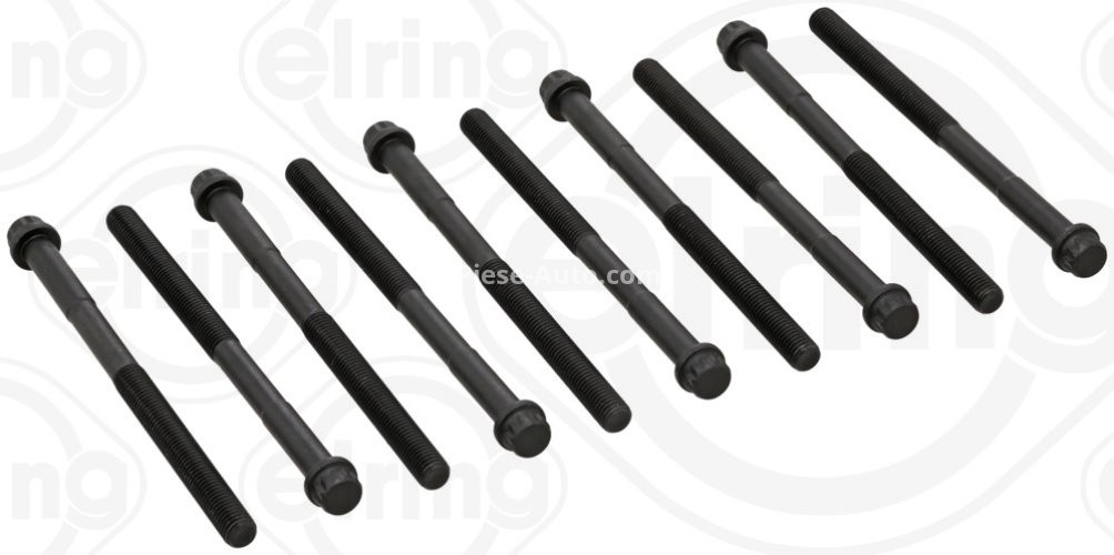 Set șuruburi / prezoane chiulasă - ELRING - pentru:  MINI (R50, R53); SUBARU TREZIA; TOYOTA AURIS, COROLLA, IQ, YRBAN CRUISER, VERSO S, YARIS 1.4D 12.01-