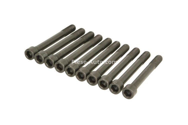 Set șuruburi / prezoane chiulasă - ELRING - pentru:  MITSUBISHI COLT II, III, GALANT III, IV, L 300, LANCER III, IV, PAJERO II, SAPPORO III, SPACE WAGON, TREDIA 1.8D/2.0/2.4 01.84-