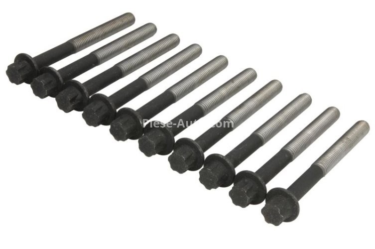 Set șuruburi / prezoane chiulasă - ELRING -  pentru: NISSAN ALTIMA, AVENIR, PRIMERA, ROGUE, SENTRA V, TEANA I, TEANA III, X-TRAIL I, X-TRAIL II; RENAULT KOLEOS I, KOLEOS II 2.0/2.5 07.01-