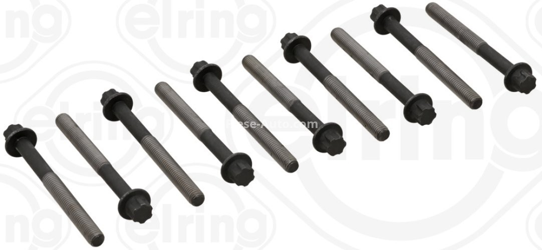 Set șuruburi / prezoane chiulasă - ELRING -  pentru: NISSAN ALTIMA, AVENIR, PRIMERA, ROGUE, SENTRA V, TEANA I, TEANA III, X-TRAIL I, X-TRAIL II; RENAULT KOLEOS I, KOLEOS II 2.0/2.5 07.01-