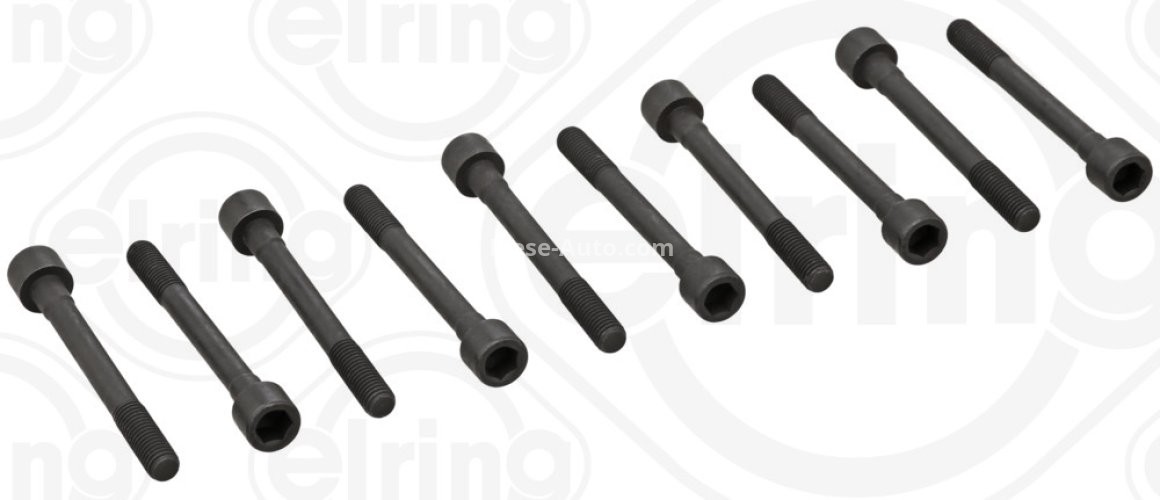 Set șuruburi / prezoane chiulasă - ELRING - pentru:  NISSAN AD, ALMERA I, II, AVENIR, BLUEBIRD SYLPHY, CUBE, EXPERT, PRIMERA, SENTRA, SUNNY 1.5/1.6/1.8 07.95-