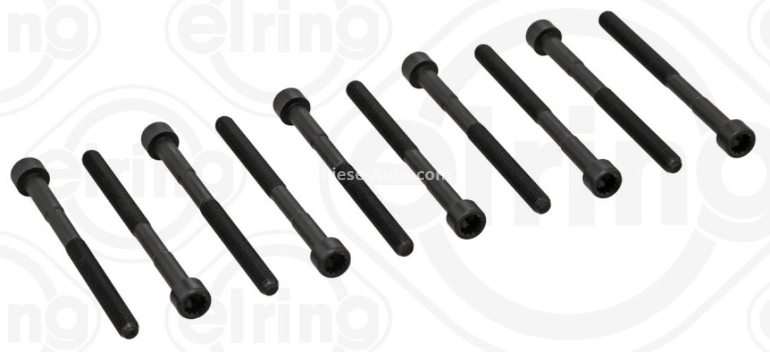 Set șuruburi / prezoane chiulasă - ELRING -  pentru: DAIHATSU CHARADE VIII; SUBARU TREZIA; TOYOTA AURIS, COROLLA, IQ, URBAN CRUISER, VERSO S, YARIS, YARIS/HATCHBACK; ASTON MARTIN CYGNET 1.3/1.33/1.5 11.08-